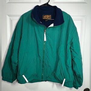 Vintage Eddie Bauer Fleece Lined Teal Windbreaker Jacket Women’s Medium